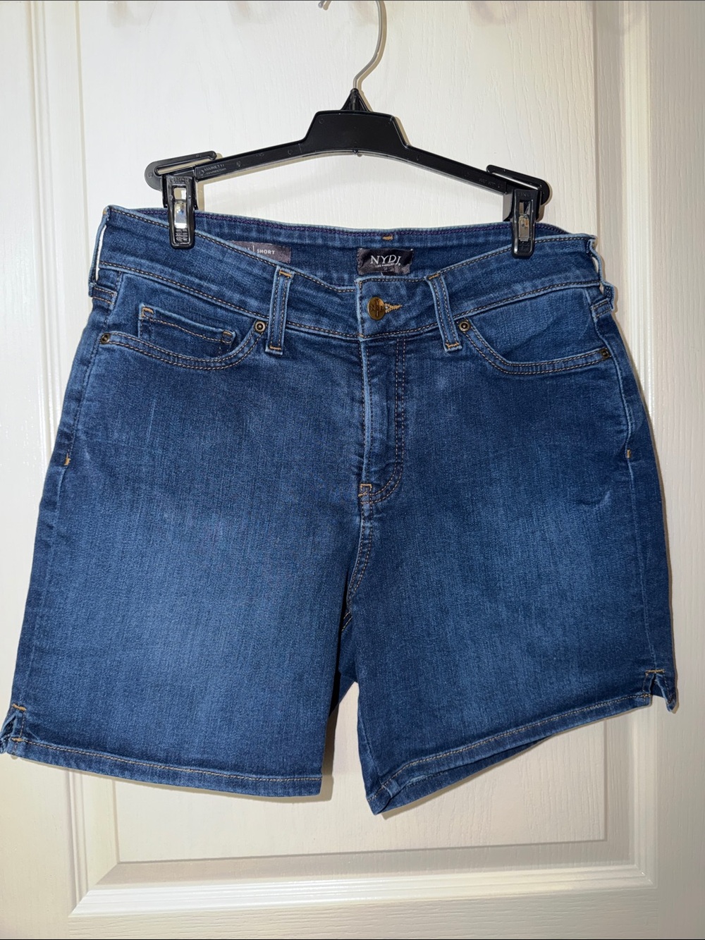 NYDJ Dark Indigo Stretch Denim Shorts